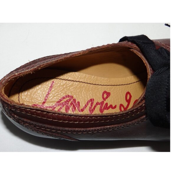 LANVIN ribbon tie brogue shoes brogues leather EU 37.5 US 7 New - Picture 6 of 6